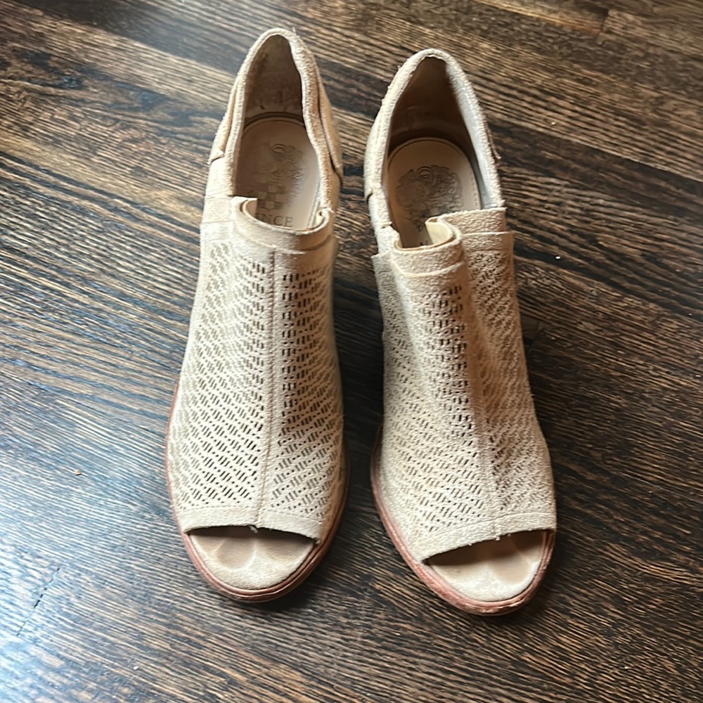 Vince Open Toe Booties